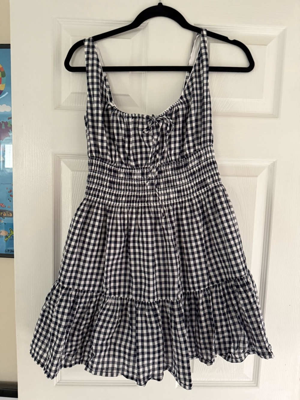 Washed never worn Abercrombie & Fitch Navy and White Gingham Sundress